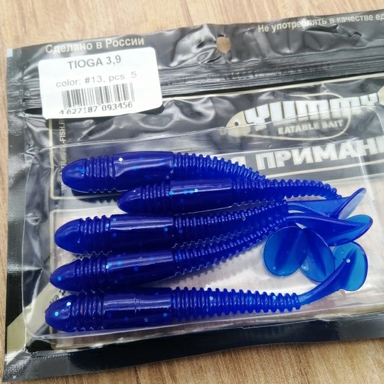 Силиконовая приманка Виброхвост YUMMY Baits Tioga 3.9in(100мм) съедобная (color 013)
