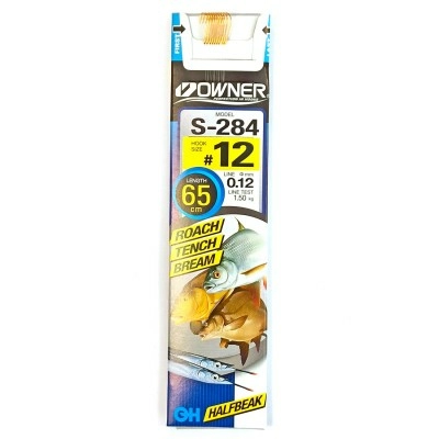 Поводок готовый Owner S-284 Size 12  с бородкой  0,12мм 65см