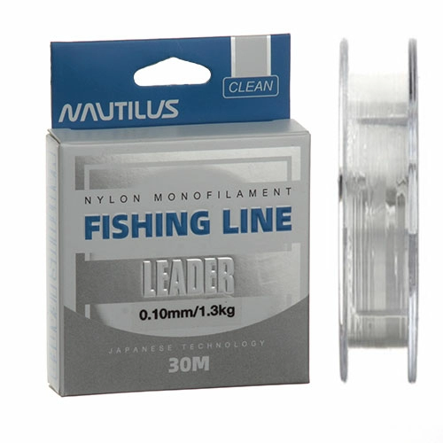 Поводочная леска Nautilus Leader  30м 2,2 кг0,14мм (Прозрачная)