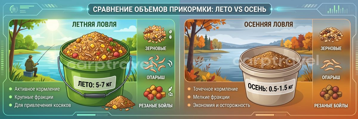Главная ошибка осени — перекорм. Режьте объем в 3–5 раз