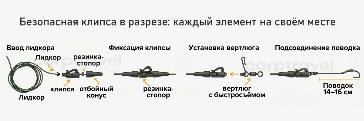 Безопасная клипса в разрезе: каждый элемент на своём месте Безопасная клипса в разрезе: каждый элемент на своём месте