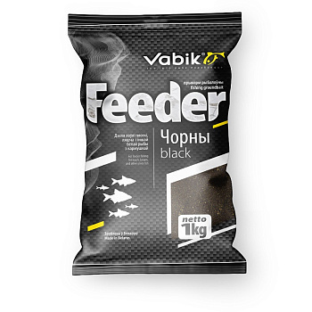 Прикормка сыпучая Vabik Feeder Black 1 кг (черная) 