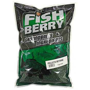Пеллетс Fishberry медленнорастворимый Betaine 2мм 1 кг (Бетаин)   Зеленый