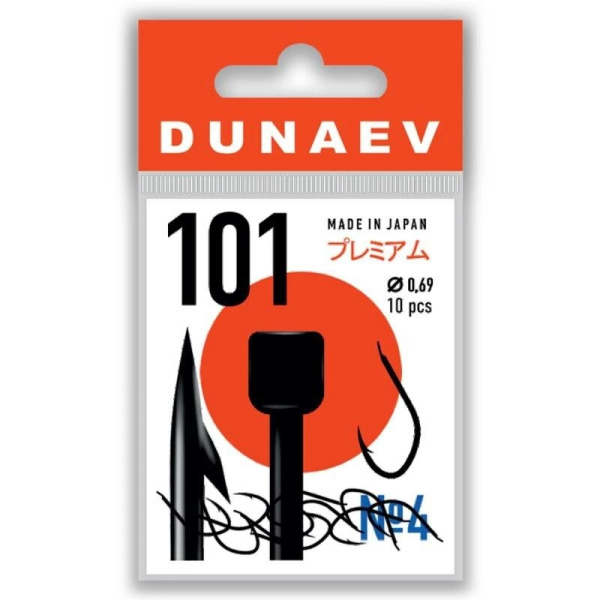 Крючки с лопаткой Dunaev Premium 101 Size 10 Черный никель