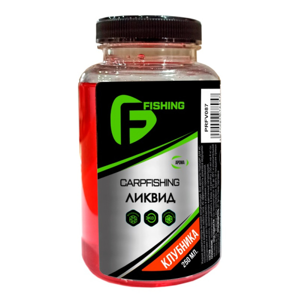 Ликвид CARP F-fishing  Strawberry 250 мл (Клубника)