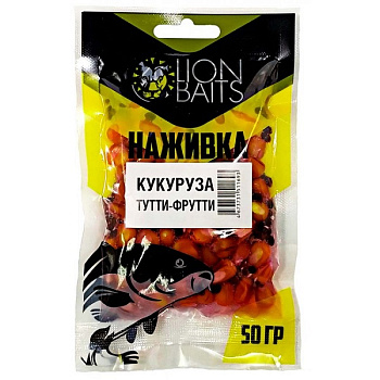 Кукуруза насадочная Lion Baits Наживка натуральная Tutti Frutti 50 г (Тутти-фрутти) 