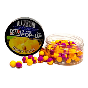 Бойлы плавающие GBS Baits   Honey Plum 8мм 50 г (Медовая Слива) 