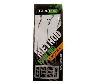 Крючок с поводком метод Carp Pro Method Hair Rig Line Size 12   Мягкий 0,22мм 10см