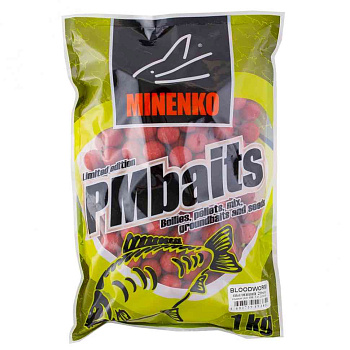 Бойлы пылящие Minenko PMbaits Bloodworm 20мм 1 кг (Мотыль) 