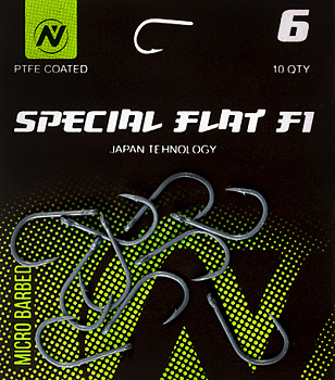 Крючки карповые VN Tackle Special Flat F1 Size 6 Тефлон 