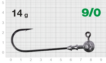Джиг-головка Long Power NLP-1110  Nautilus Size 9/0 14гр. 2 шт. (Серый) Не разборная