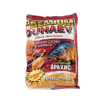 Прикормка фидерная Dunaev Premium Carp-Sazan 1 кг (Карп-Сазан Жар.арахис) 