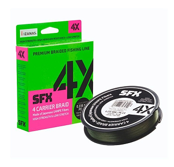 Плетеный шнур Sufix SFX 4X  135м 23кг/0,33мм (Зеленый) 