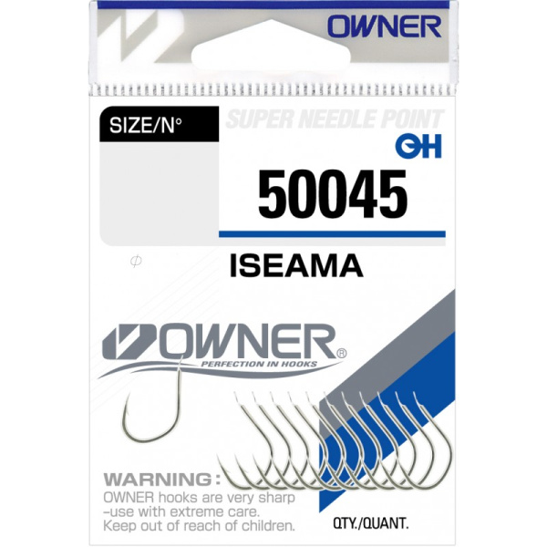 Крючки с лопаткой Owner ISEAMA nickel 50045 Size 12  
