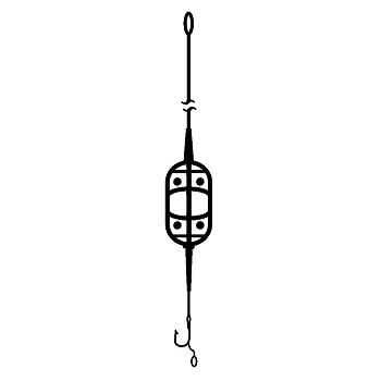 Готовый карповый монтаж с кормушкой Carp Hunter WIDE Flat Method 1 крючок 80г. 1шт