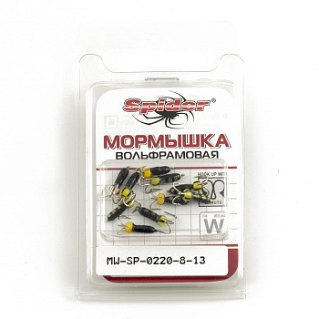 Мормышка Черт крашеная Spider D2,0 мм L 8 мм 13 (вольфрам) 5 г