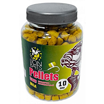 Пеллетс Lion Baits Carp pellets Honey  10мм 300 г (Мёд)   Желтый