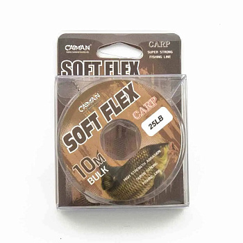 Повод. мат. без оболочки Caiman Soft Flex  10м 25lb/ (Brown ) 