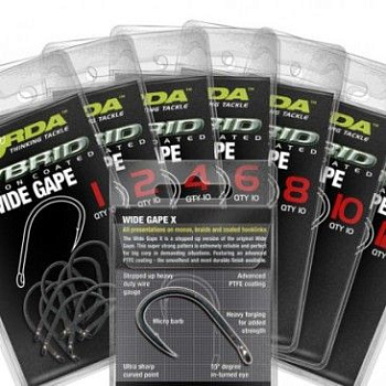 Крючки Korda Wide Gape  Size 6 Тефлон 
