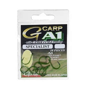 Крючки Gamakatsu A1 G-Carp Specialist Size 4 Camougreen 