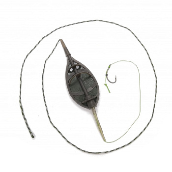 Готовый карповый монтаж с флэт кормушкой Carp Hunter Flat Method 60 гр 1шт