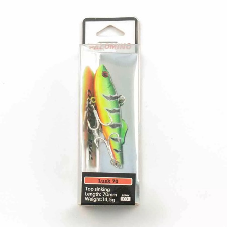 Воблер Palomino ратлин Lusk 70 мм 14,5 гр. цв. 03 заглубление full range2
