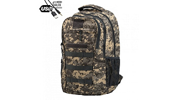 Рюкзак EastShark S 016-2 (USB, AUX) пиксель 50х33х19 см 