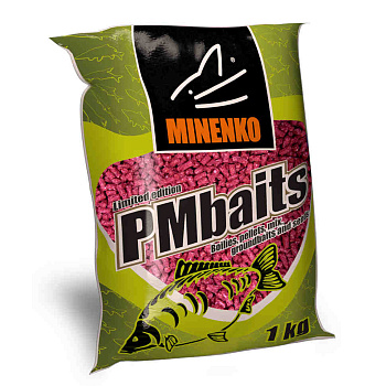Пеллетс Minenko PMbaits Strawberry 5мм 1 кг (Клубника)   Красный