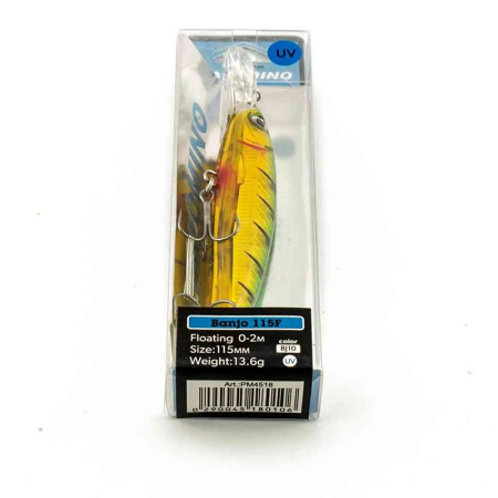 Воблер Palomino Banjo F 115мм 13,6 г color 010 UV заглубление 0-2 м 1