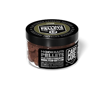 Пеллетс FFEM Baits насадочный Pellets  Tyson 10мм 100 г (Острый кальмар специи) Просверленный  Светл