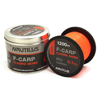 Леска Nautilus F-Carp fluoro mono  1200м /0,356 мм (Orange) 