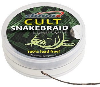 Ледкор без сердечника Climax Cult SnakeBraid 30lb 10м Weed (Зеленый)