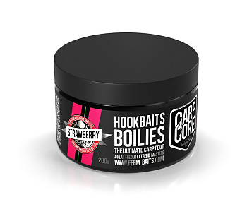 Бойлы тонущие FFEM Baits насадочные Hookbaits Boilie Strawberry 16мм 200 г (Клубника) 