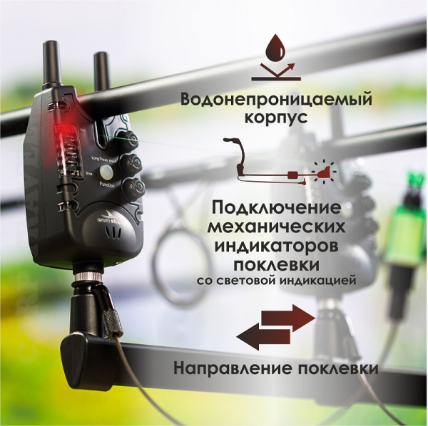 Набор эл. сигнализаторов поклевки с пейджером (в кейсе) EastShark TLI 28-004 Multicolor1