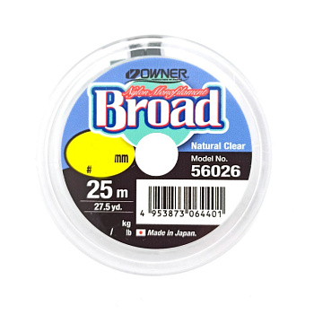 Поводочная леска Owner Broad  25м 4кг/0,20мм (Прозрачный) 