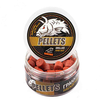 Пеллетс Minenko насадочный Pellets  Red Halibut 14мм 160 г (Красный палтус) Просверленный  Красный