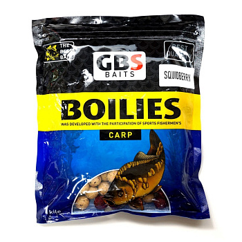 Бойлы тонущие GBS Baits Прикормочные Squidberry 20мм 3 кг (Кальмар Ягоды) 