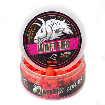 Бойлы нейтральные Minenko WAFTERS DUMBELLS  Strawberry 11х14мм 70 г (Клубника) 