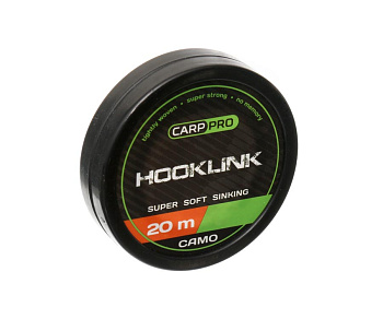 Повод. мат. без оболочки Carp Pro Sinking Hooklink  20м 25lb/ (Camo ) 