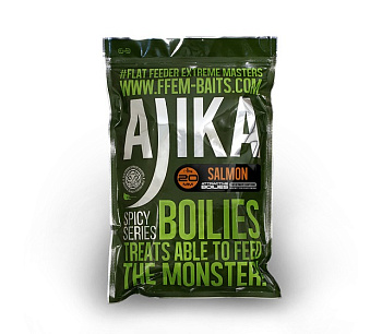 Бойлы тонущие FFEM Baits Ajika Boilies Salmon 20мм 1 кг (Лосось и специи) 
