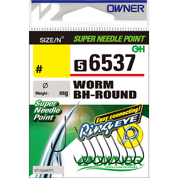 Крючки с колечком Owner Worm BH-Round Size 12 BC 