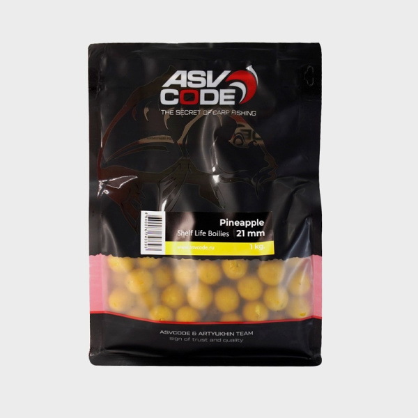 Бойлы тонущие ASV-Code Насадочные  Pineapple 21мм 1 кг (Ананас) 1