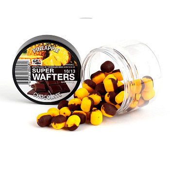 Бойлы нейтральные GBS Baits wafters  Pineapple Chocolate 10x13мм  67 г (Ананас Шоколад) 