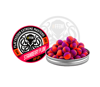Бойлы плавающие FFEM Baits   Strawberry Plum  12мм 40 г (Клубника и слива) 