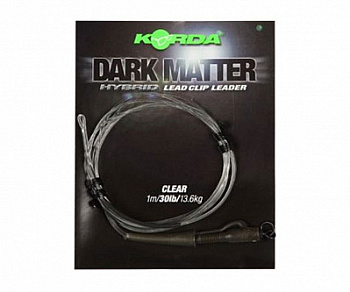 Монтаж безопасная клипса Korda Dark Matter Leader Hybrid Lead Clip Clear 40lb  1шт