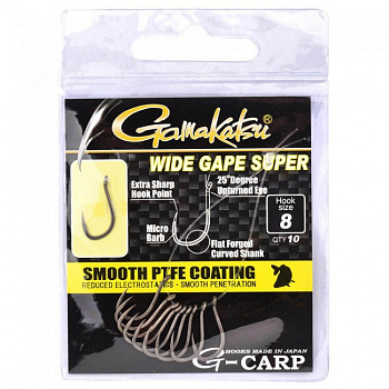 Крючки Gamakatsu  G-Carp Wide Gape Super Size 8  