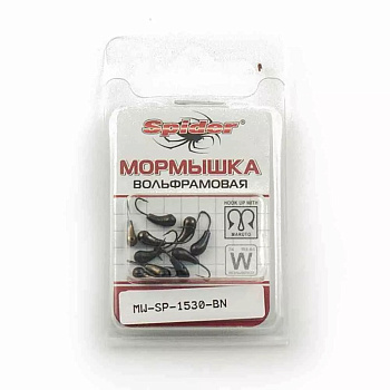 Мормышка Чесночинка с отверстием Spider 3 мм (BN) 0,55 г