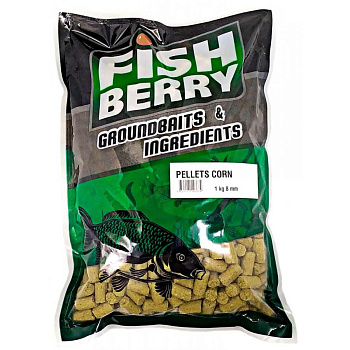 Пеллетс Fishberry Быстрорастворимый Sweetcorn  8мм 1 кг (Кукуруза)   Желтый