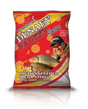 Прикормка методная Dunaev - Fadeev Mega Citrus 1 кг (Мега цитрус) 
