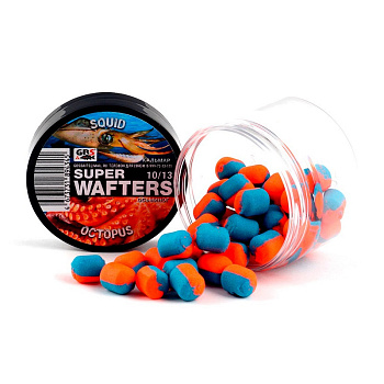 Бойлы нейтральные GBS Baits wafters  Squid Octopus 10x13мм  67 г (Кальмар Осьминог) 